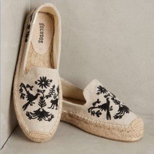 Soludos Otomi Espadrilles Platform Slip-on Smoking Slipper Flats Loafer